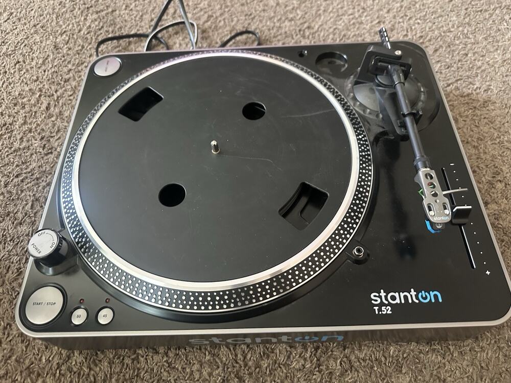 Stanton T.52 Turntable - For Parts Or Repair Missing Belt & Needle As-Is